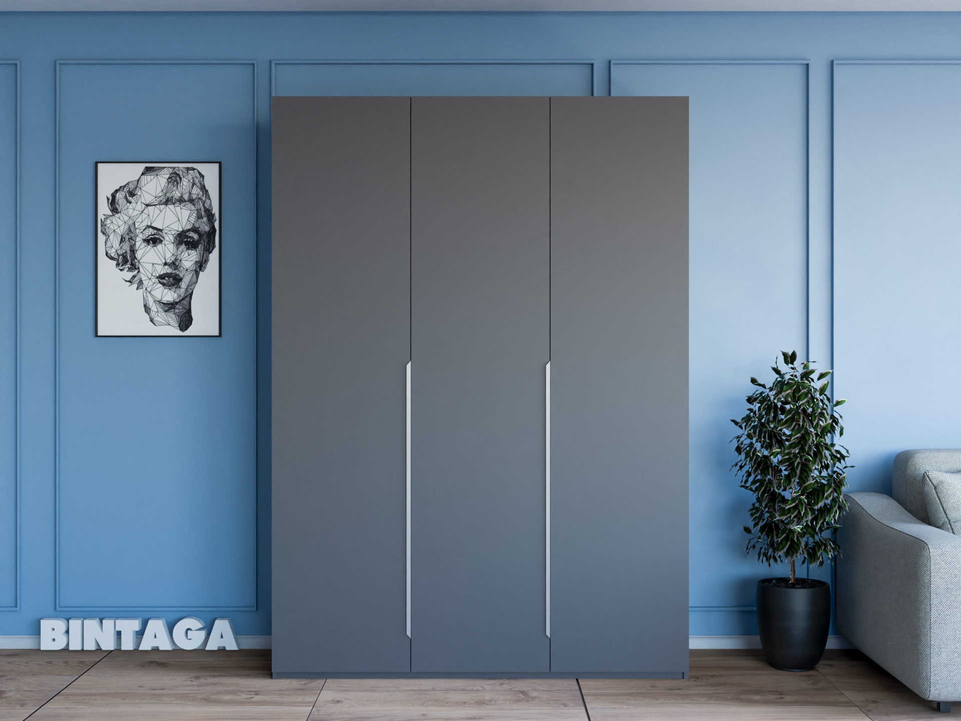 Пакс Альхейм 13 grey (silver) ИКЕА (IKEA) изображение товара